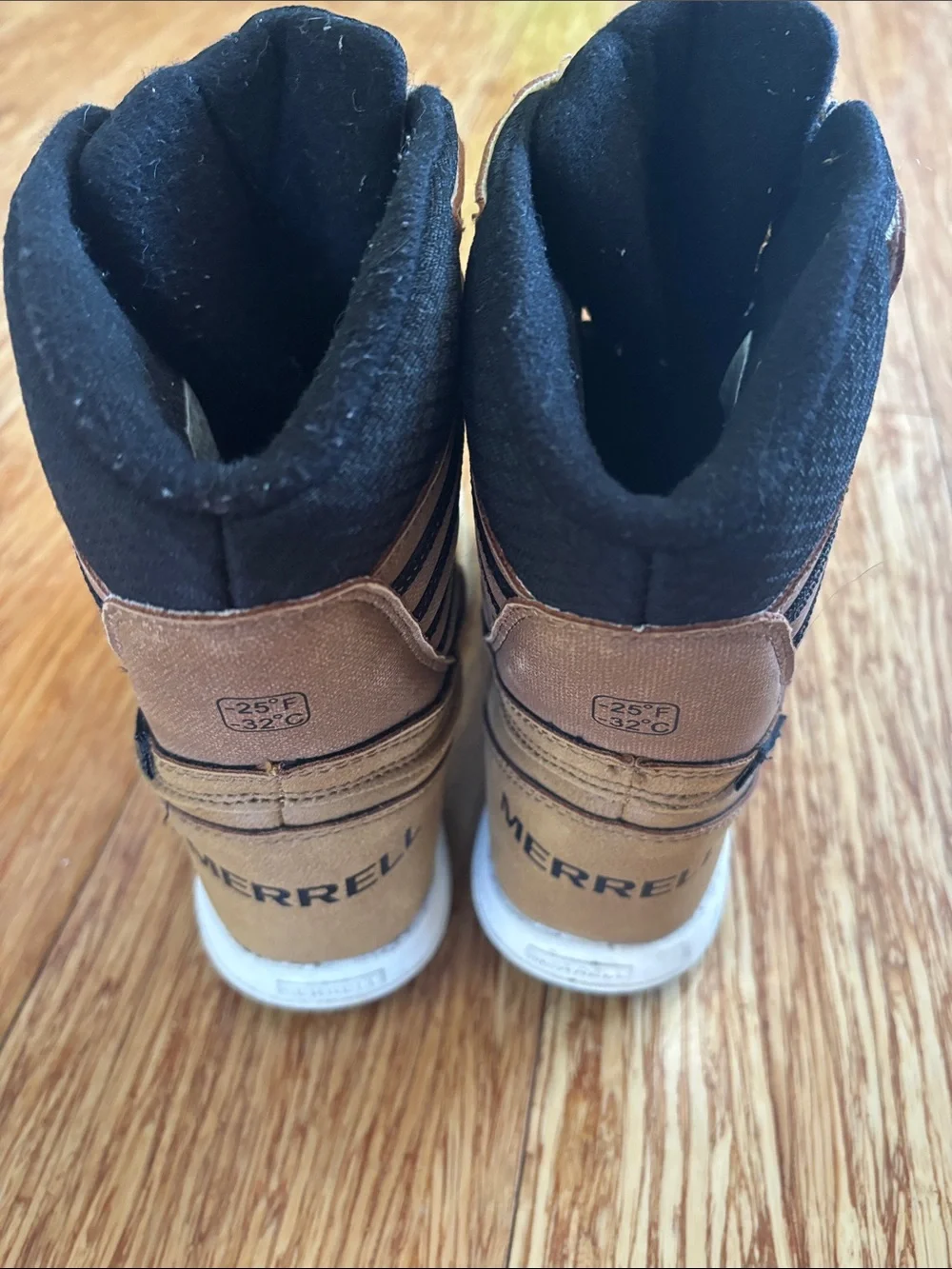 Merrell Kids Tan and Black Insulated Snow Boots